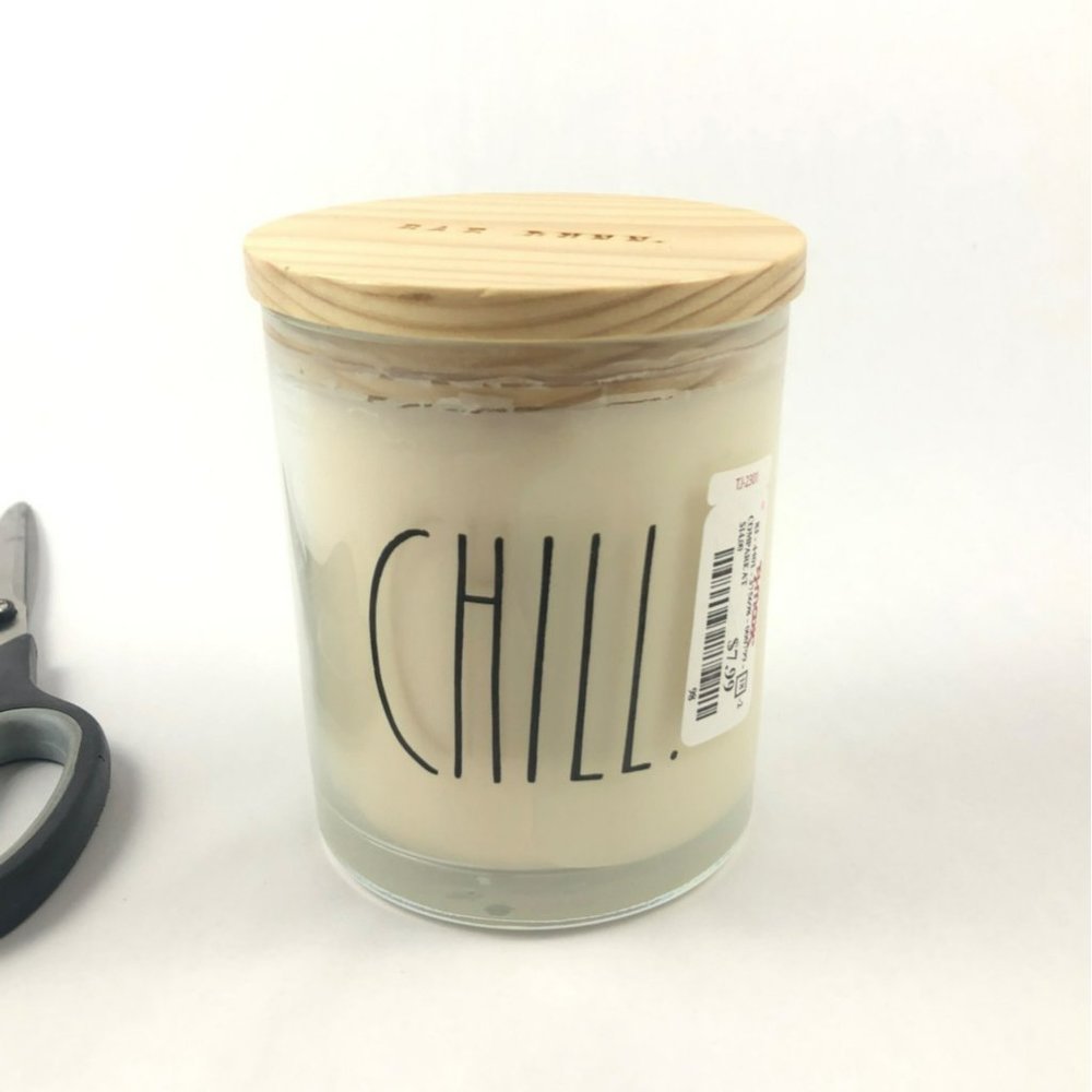 Rae Dunn Chill 10.5 oz Scented Candle Eucalyptis Mint Brand New Farmhouse Style